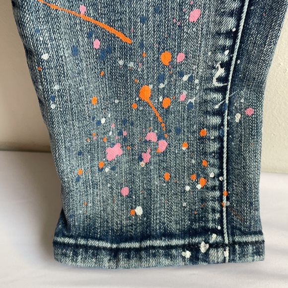 Skinny Jeans with Colourful Paint Size 5 - Picture 5 of 9